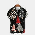 Awdenio Mens Shirts Clearance Christmas Santa Claus Pattern Hawaiian