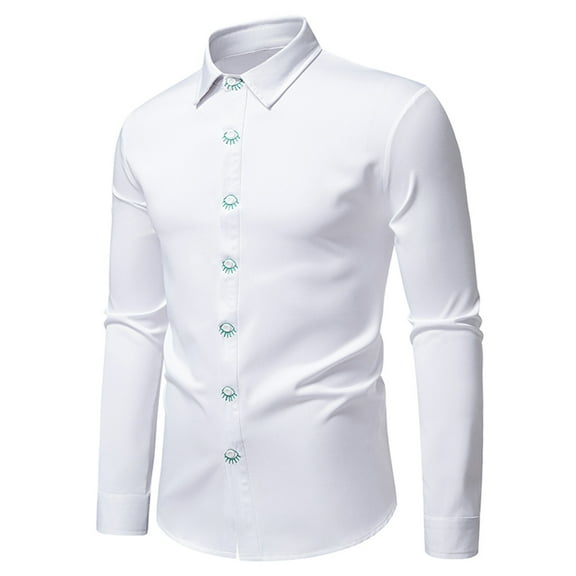 Awdenio Mens Shirts Dress Shirt Long Sleeve Regular Fit Button Down Shirts with Collar Contrast Color Shirt