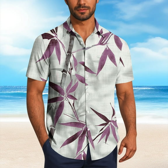 Awdenio Mens Shirts Floral Shirts Casual Tropical Beach Short Sleeve Funky Aloha Shirt Summer Holiday Vacation Party