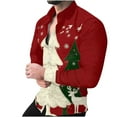 thumbnail image 1 of Awdenio Mens Shirts Funky Beach Printed Christmas Shirt Casual Button Down Long Sleeve Floral Shirts Tops, 1 of 8