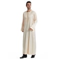 thumbnail image 1 of Awdenio Mens Shirts Kaftan Thobe for Men Big And Tall Muslim Robe Mens Long Sleeve Caftan, 1 of 9