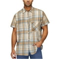 thumbnail image 1 of Awdenio Mens Shirts Short Sleeve Button Down Shirt Plaid Button Up Shirts Casual Work Shirts, 1 of 5