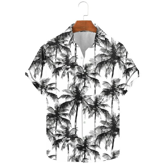 Awdenio Mens Shirts Short Sleeve Casual Printed Button Down Tropical Shirt Summer Holiday Beach Hawaii Shirts,Size XL