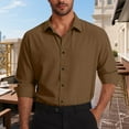 thumbnail image 1 of Awdenio Mens Shirts Solid Wrinkle-Free Long Sleeve Button Down Shirt Regular Fit Formal Shirts, 1 of 6