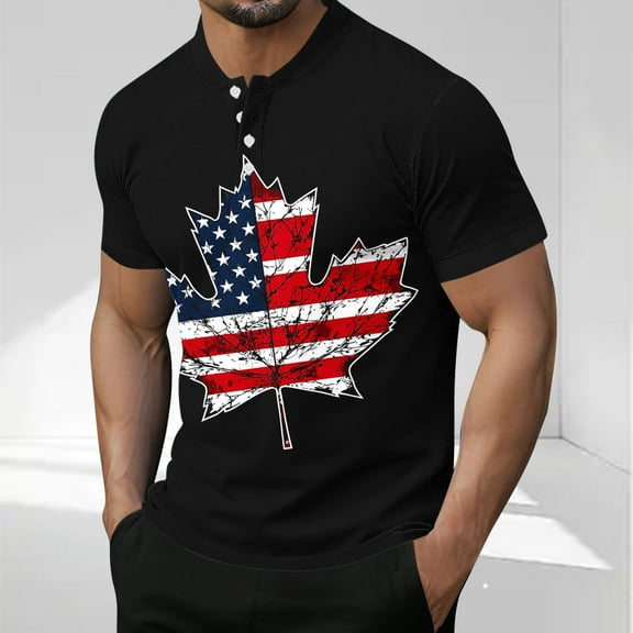 Awdenio Mens Shirts U.S.Flag Mens Graphic T-Shirts Short Sleeve Shirt Crewneck Tee Casual Summer Tops