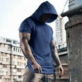 thumbnail image 1 of Awdenio Mens Shirts Workout Hooded Tank Tops Sleeveless Gym Hoodies Muscle Cut Off T-Shirts, 1 of 6