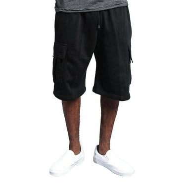 Awdenio Mens Shorts Active Comfy Workout Gym Elastic Drawstring Fleece Cargo Sweat Shorts