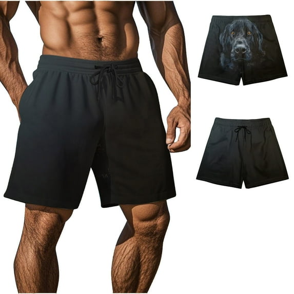 Awdenio Mens Shorts Casual Dogs Puppies Pets Printed Shorts Board Shorts with Pockets Drawstring Beach Shorts Bathing Suit