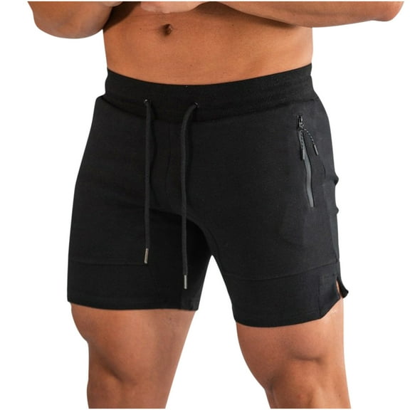 Awdenio Mens Shorts Gym Workout Shorts,Fitted Jogging Short Pants for Bodybuilding Running Training with Zipper Pockets