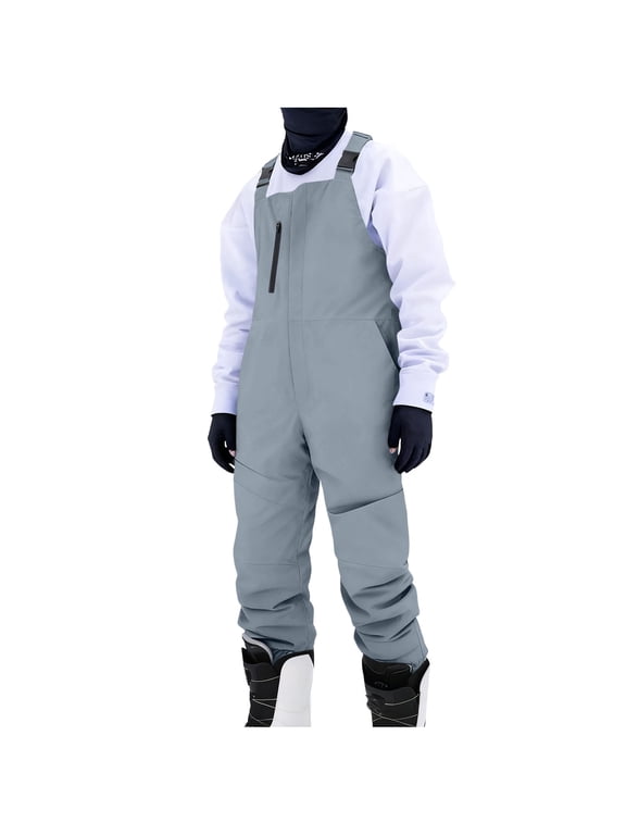 Mens Ski Pants Snowboard Bib Outdoor Waterproof Insulated Ripstop Snowboarding Overalls Winter