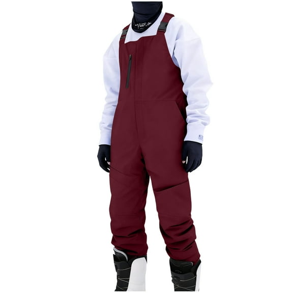 Awdenio Mens Ski Pants Snowboard Bib Outdoor Waterproof Insulated Ripstop Snowboarding Overalls Winter