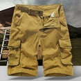 thumbnail image 1 of Awdenio Mens Summer Fashion Solid Color Casual Shorts Multi-Pocket Cargo Shorts Perfect for Hiking Running Fishing and Summer Wear, 1 of 3