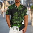 thumbnail image 1 of Awdenio Mens Summer Tops Hawaiian Shirt Short Sleeve Tropical Vacation Button Down Beach Floral Palm Shirts, 1 of 6