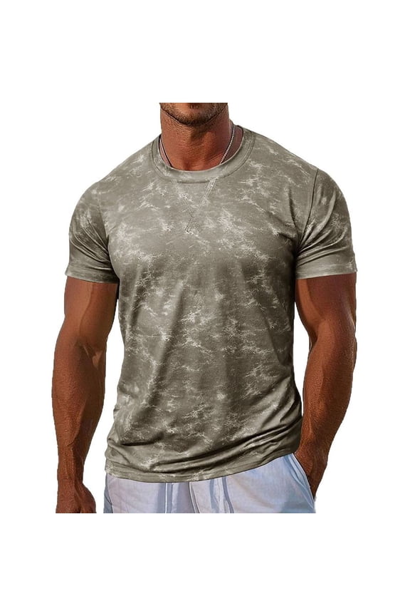 Mens Summer Tops Tall T Shirts Tie Dye Shirts for Men Extra Long Tshirts Longline Hipster Print Tee for Tall Men