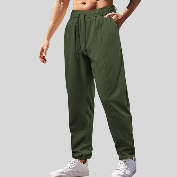 Awdenio Mens Sweatpants Sweatpants Cotton Elastic Bottom Joggers with Pockets Active Athletic Baggy Running Sweat Pants