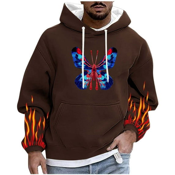 Awdenio Mens Sweatshirt Lightweight Trendy Halloween Hoodies Pullover Hooded Pocket Sweatshirt for Men Casual Gym