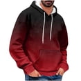 thumbnail image 1 of Awdenio Mens Sweatshirt Long Sleeve with Hood Fall Winter Trendy Gradient Drawstring Hooded Shirts, 1 of 5