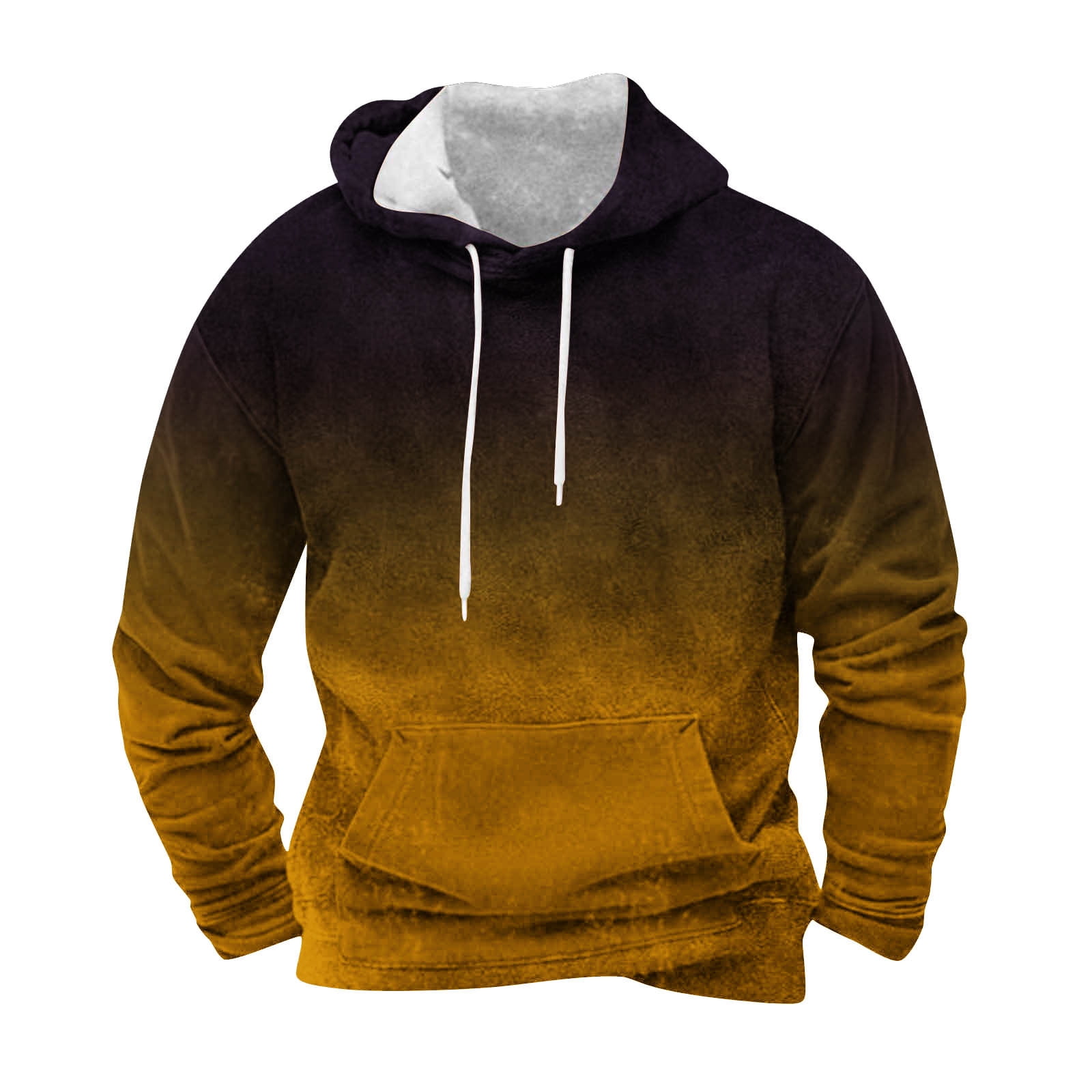 Awdenio Mens Sweatshirts Fashion Head Cover Colour Gradient Motion