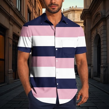 Men's 2-Piece Summer Short Set - Plaid/Checkered/Striped - Bamboo, Drawstring Closure - 1. STATE
