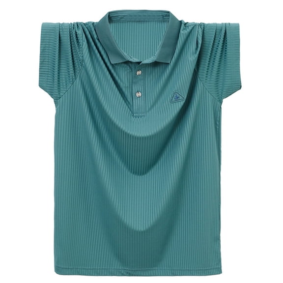 Awdenio Mens T-shirt Summer Light And Thin Lapel Short Sleeved T-shirt For Men's Ice Sil Top Top/shirt Comfortable, Breathable, for Daily Casual Wear