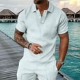 thumbnail image 1 of Awdenio Mens T-shirt Track Summer Short Outfits Fashion Shirt Casual Short Sleeve Short Sleeve Turndown Collar Blouse & Shirt Machine Washable, Knit Fabric, No Sheer, 1 of 5