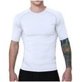 thumbnail image 1 of Awdenio Mens T-shirt Training Tight Fitting Fitness T-shirt Solid Color Quick Drying Short Sleeved Round Neck Top/shirt Fashion-Forward Design,Size S-2XL, 1 of 8
