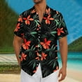 thumbnail image 1 of Awdenio Mens T-shirts Hawaiian Shirt Casual Short Sleeve Button Down Shirt Coconut Print Summer Beach Shirt with Pocket, 1 of 5