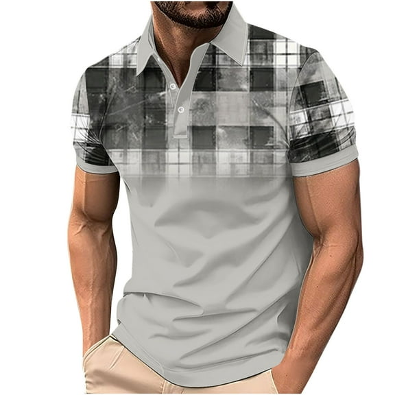 Awdenio Mens T-shirts Short Sleeve Casual T Shirt Color Block Slim Fit Golf Shirts with Pocket