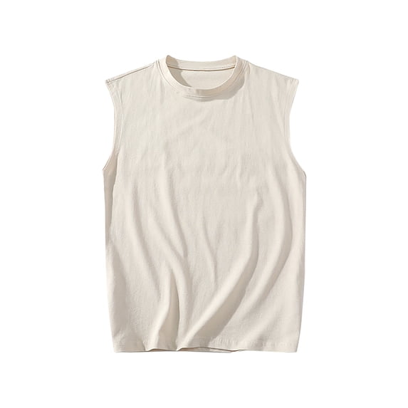 Awdenio Mens Tank Top Sport Casual Solid Color Sleevless Round Neck Tank Top Perfect for Sports and Outdoor Activities,Size M-5XL