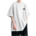 thumbnail image 1 of Awdenio Mens Tops Summer Thin Breathable Round-Neck Loose Half Sleeved T-shirt Perfect Casual Summer Outdoor Shirt,Size M-4XL, 1 of 2