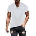 thumbnail image 1 of Awdenio Mens Tops Plus Size Cotton Sports Short Sleeved Collar Top/Shirt for Everyday Wear and Daily Activities,Size L-6XL, 1 of 8