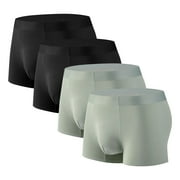 Awdenio Mens Underwear Boxer Briefs Comfortable Modal, Breathable Stretch Pouch Boxer Briefs for Men 4 Pack