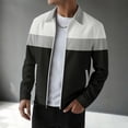 thumbnail image 1 of Awdenio Mens Winter Jacket Lightweight Jacket Casual Jacket Color Block Varsity Coat, 1 of 6