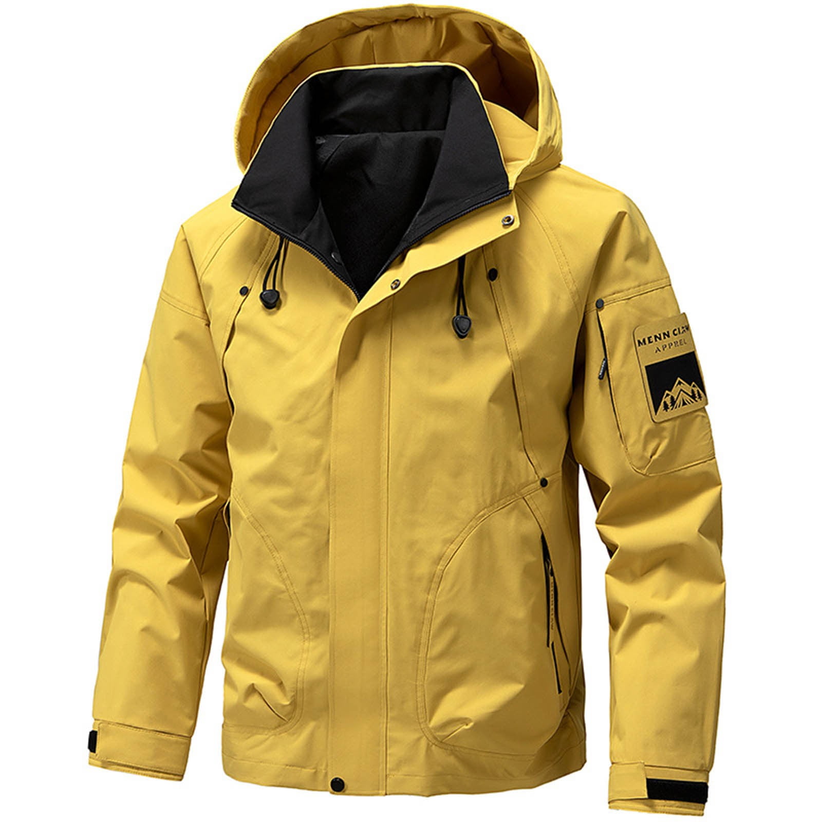 UL All-weather Coat イエロー Awdenio Mens Winter Jacket Lightweight Outdoor Softshell Hiking
