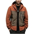 thumbnail image 1 of Awdenio Mens Winter Jacket Lightweight Windbreaker Jackets Outdoor Hooded Pocket Raincoat Jacket, 1 of 8