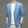 thumbnail image 1 of Awdenio Mens Winter Jacket Open Front Blazer Cardigan Sweater Lightweight Knit Two Button Sweater Slim Fit Casual Sports Coats Jacket, 1 of 4