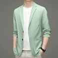 thumbnail image 1 of Awdenio Mens Winter Jacket Open Front Blazer Cardigan Sweater Lightweight Knit Two Button Sweater Slim Fit Casual Sports Coats Jacket, 1 of 4