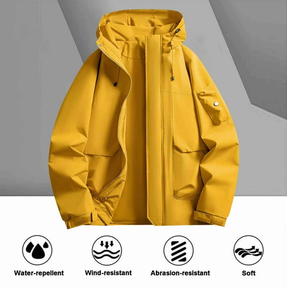 Awdenio Mens Winter Jacket Tactical Jacket Waterproof Fleece Lined Hooded Coats Outdoor Hiking Windbreaker