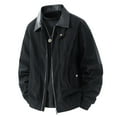 thumbnail image 1 of Awdenio Motorcycle Jacket Men Jacket Zip-Front Lightweight Trucker Jacket, 1 of 8