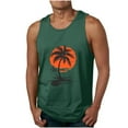 thumbnail image 1 of Awdenio New Arrivals Men's Workout Tank Tops Coconut Tree Printing Round Neck Thin Strap Sleeveless Leakage Back Casual Sports T Shirts Vest, 1 of 1