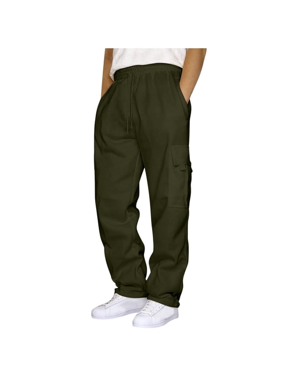 Men's Polyester Joggers with Elastic Waist