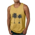 thumbnail image 1 of Awdenio New Arrivals Summer Workout Tank Tops for Men Coconut Tree Printing Round Neck Thin Strap Sleeveless Leakage Back Casual Sports T Shirts Vest, 1 of 1
