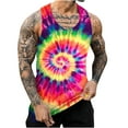 thumbnail image 1 of Awdenio New Men's Summer Tanks Tops Workout Colorful Fireworks Print Camisole Sport Round-Neck Sleeveless Fashion T Shirts Vest, 1 of 4