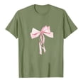 thumbnail image 1 of Awdenio New Summer Fashion Tops for Women 2024, Ladies Summer Sexy Regular Print Regular Ladies Round Neck Short Sleeves Top Green L, 1 of 3