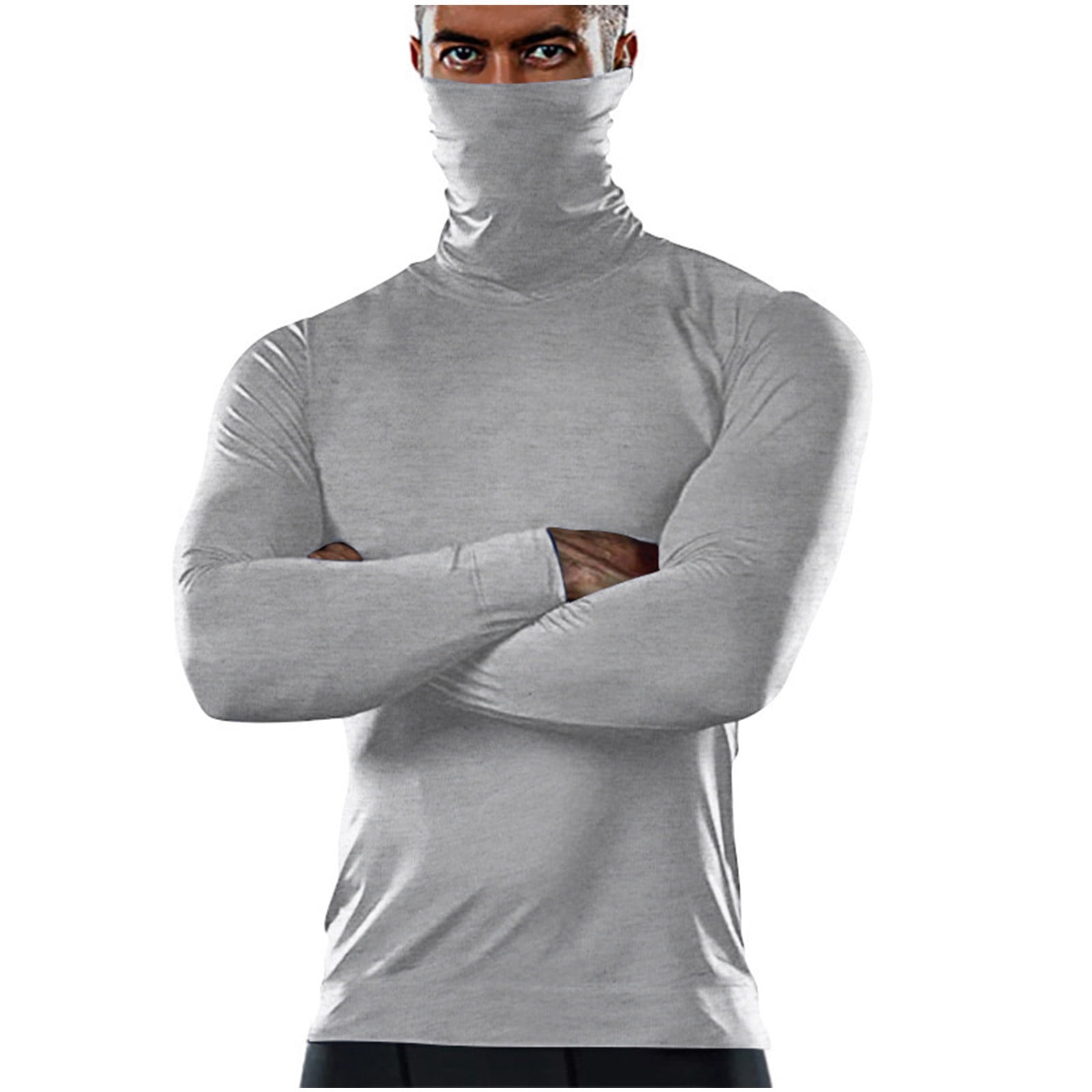 Awdenio Oversize Sweaters for Men Mock Long Sleeve Compression Shirts