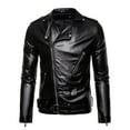 thumbnail image 1 of Awdenio Oversized Leather Jacket Men Lambskin Leather Fall Jacket for Men Fashion Plus Size Outfits,Size 4XL, 1 of 4