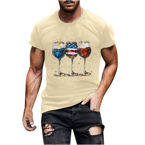 Awdenio Oversized Tshirts for Men 4Th of July Tshirt Funny USA Graphic Tops Patriotic Casual Short Sleeve Basic Tees