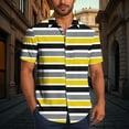 thumbnail image 1 of Awdenio Oversized Tshirts for Men Striped Casual Short Sleeve Button Down Summer Beach Shirt Tropical Hawaiian Shirts, 1 of 6