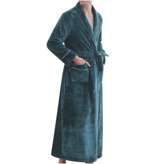 Awdenio Pajamas for Women Plus Size Fire , and Winter Thickening and Lengthening Flannel Warmth Beibei Fleece Men's and Women's Pajamas Bathrobe