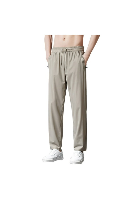 Pants for Men Basic Tech Woven Track Jogger Pants, Quick Dry, Lightweight, Stretchable Pants